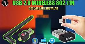 Como Descargar e Instalar Driver 802.11N Wireless USB 2.0 para Windows 7,8,8.1 y 10 (32 y 64 bits)