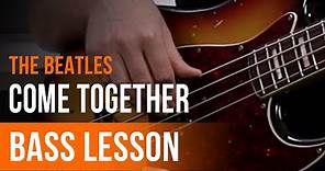 The Beatles - 'Come Together' Full Song Tutorial for Bass