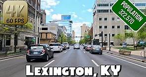 Driving Around Downtown Lexington, KY and University of Kentucky in 4k Video