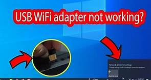 USB wifi adapter not working windows 10 (Desktop and Laptop)
