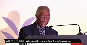 Former President Mbeki's welcome address at Cape Town Conversation