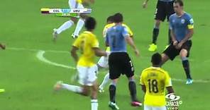 James Rodriguez Colombia Goal vs Uruguay on Colombian Station Caracol -