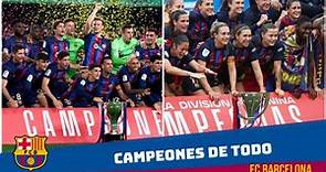 Histórico: el FC Barcelona conquistó seis títulos profesionales en España