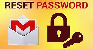 How to reset google gmail password