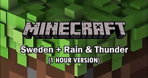 Minecraft - Sweden + Rain & Thunder (1 HOUR)