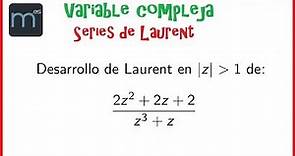 Desarrollo en serie de Laurent, series de Laurent, variable compleja
