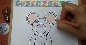 Cómo DIBUJAR y PINTAR a 🐭MANDY MOUSY🐭 de PIGGY ROBLOX/how to DRAW And PAINT MANDY MOUSY