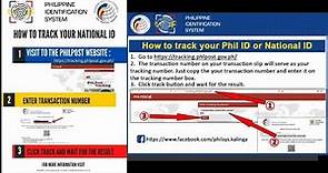 How to track the delivery status of your Philippine National ID (PhilID) card in 3 easy step.
