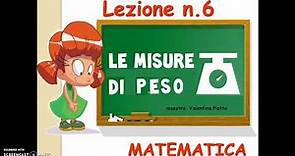 Lezione n.6 Matematica Misure di Peso di Valentina Piatto