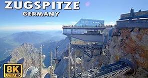 Zugspitze , Germany's Highest Mountain , With beautiful Views Of The Surrounding Alps in 8K