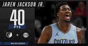 JAREN JACKSON JR. WITH A 40-PIECE 🔥 3rd 40-PT game THIS SEASON FOR TRIPLE J 😤 | NBA on ESPN