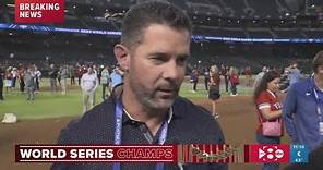 Rangers legend Michael Young speaks on his former team winning the 2023 World Series