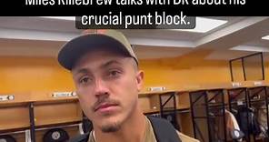 Miles Killebrew talks with Dejan Kovacevic about his crucial punt block and the work that goes into these kind of plays. | DK Pittsburgh Sports