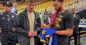 Josh Dunkley meets Stephen Curry