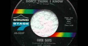 Gwen Davis "My Man Don't Think I Know"