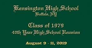 Kensington High School | Class of 1979 40th Year Reunion | August 9 -11, 2019