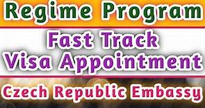 Regime Program Fast Track Visa Appointment Process for Czech Republic Student Permit | Czech Embassy