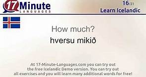 Learn Icelandic (free language course video)