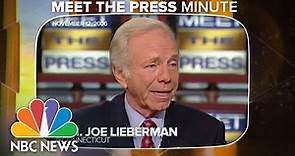 Sen. Lieberman After Becoming Independent: 'I’m Going To Continue To Do What I Have Always Done'
