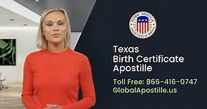 Texas birth certificate apostille