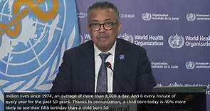 LIVE: Media briefing on World Immunization Week and other global health issues with Dr Tedros
