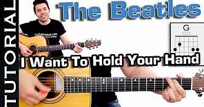 como Tocar I Want To Hold Your Hand - THE BEATLES guitarra acordes tutorial facil principiantes