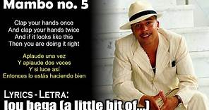 lou bega - mambo no 5 (Lyrics Spanish-English) (Español-Inglés)