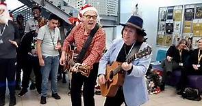 Slade's Dave Hill leads festive sing-a-long fifty years on from smash hit Merry Xmas Everybody