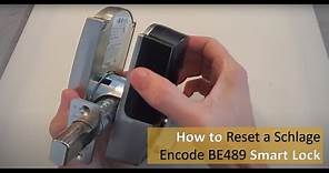 Reset Schlage Encode BE489 Smart Lock