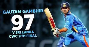 Gautam Gambhir’s gritty 97 sets the stage for India’s World Cup triumph | CWC 2011