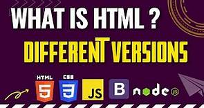 What is HTML ? What are different versions of HTML ?