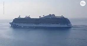 Royal Princess Cruise Ship honks 'Love Boat' theme song while anchored