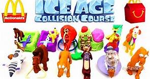 2016 McDONALD'S ICE AGE 5 MOVIE HAPPY MEAL TOYS SET 12 ICE AGE COLLISION COURSE COLLECTION REVIEW