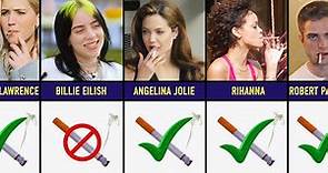 Famous Celebrities Who Smoke Cigarettes In Real Life l Celebrities Comparision