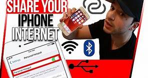 How To Setup Personal Hotspot On The iPhone X & 8 Using Wifi, Bluetooth or USB