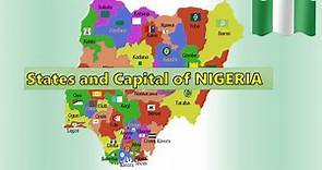 States and capital of NIGERIA | NIGERIA capitals, map, area, states and flag