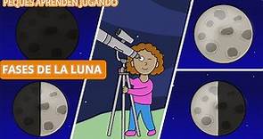 Las fases de la Luna para niños y sus movimientos de traslación y rotación Video de Peques Aprenden