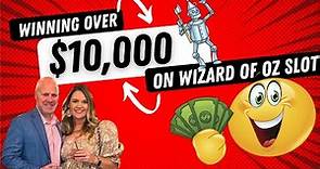 We Won $10K in jackpots on Wizard of Oz slot Munchkinland Slot Machine in Las Vegas