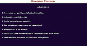 1.10.7 Advantages of Command Economic System