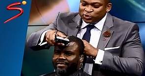 Sammy Kuffour haircut on live television