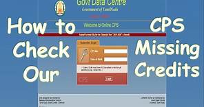 How to Check CPS Missing Credits Online | CPS Account Statement in Tamil | for Tamil Nadu Govt Staff