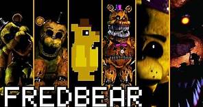 Evolution of Fredbear / Golden Freddy in FNAF (2014-2019)