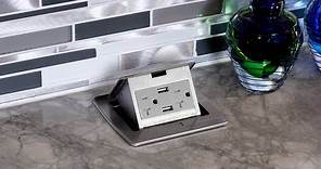 Countertop Pop Up Outlet Installation Guide | Corded Plug WC Series | Lew Electric Fittings Company