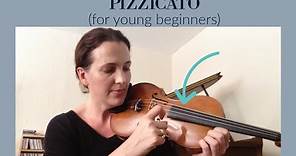 How to do pizzicato on the violin - for the young beginner