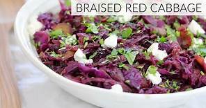 BRAISED RED CABBAGE | easy healthy side dish