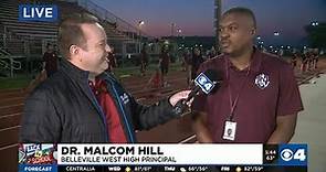 Belleville West High School Principal Dr. Malcom Hill speaks ahead of the first day of school