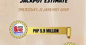 🎉 Big Lotto draws today, January 11, 2024! 🎯 🎯 6/49 Super Lotto: Massive jackpot of Php 571 Million!🎯 6/42 Lotto: Exciting jackpot of Php 5.9 Million! Who will be today's lucky winners? Stay tuned and good luck! 🍀💰 ~Courtesy: PCSO Official #LottoDay #BigWins | E Lotto PCSO