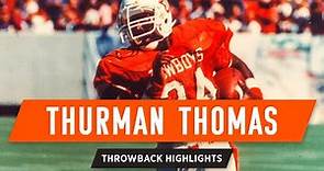 Thurman Thomas College Highlights | Cowboy Football Throwback Highlights