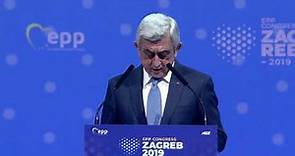 Serzh Sargsyan, opposition Leader, Armenia (Zagreb Congress)