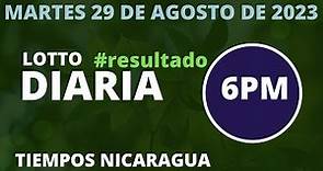 Diaria 6:00 PM Loto Nicaragua hoy martes 29 de agosto, 2023.🟢Loto Jugá 3, Loto Fechas | Resultados